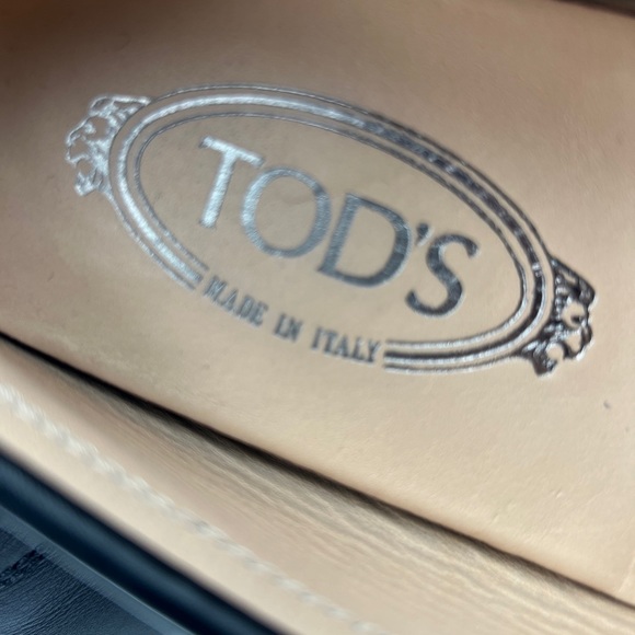 NEW Tods Womens Gommino Driving Penny Loafers Shoes Black Leather Slip On 11 - Picture 8 of 11